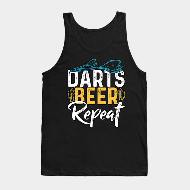 Darts Beer Repeat Tank Top by Tee__Dot